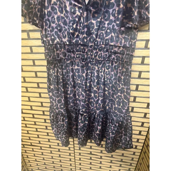 French Connection‎ Animal Print Velour Dress SIze Medium - Image 4