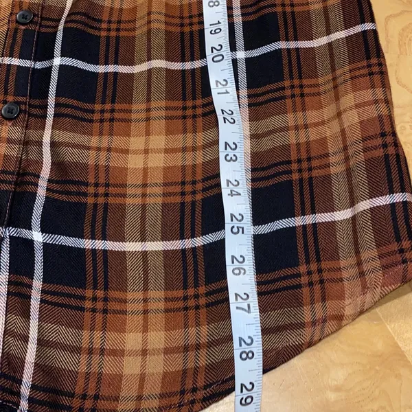NWT!!Beach Lunch Lounge Madison Plaid Button Down Shirt Size Small 100% Rayon - Image 5