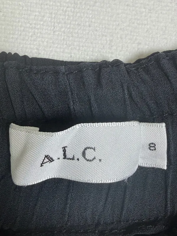 ALC Frank Women Sz 8 Black Bermuda Viscose Short Drawstring Pull On Quiet Lux Golf - Image 8