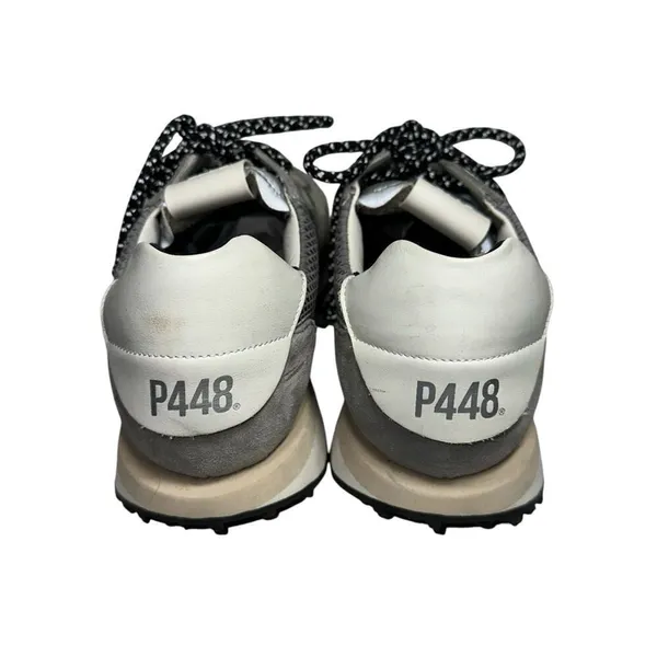 P448 Women’s Size 42 11 Reflective Gray White Black Mesh Suede Cancun Sneakers - Image 6