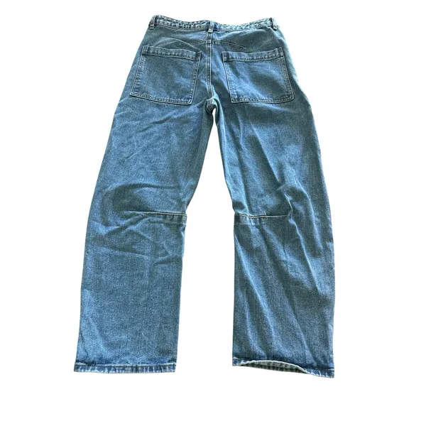 Steve‎ Madden Haniel High-Rise Barrel-Leg Jeans Womens ~Small/medium Blue Denim - Image 7