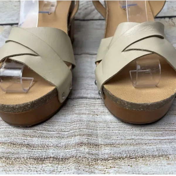 Lucky Brand Hadilla Women’s Tan Leather Platform Sandal With Studs Size 10M - Image 7