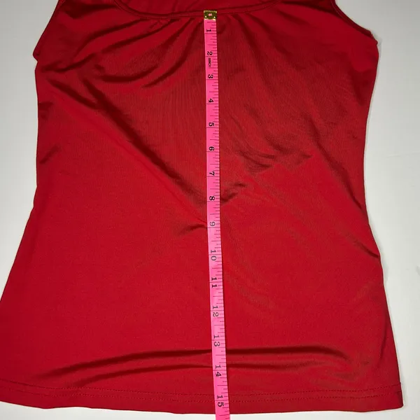 SheIn Red Square Neck Tank Top Women's Medium - Image 7