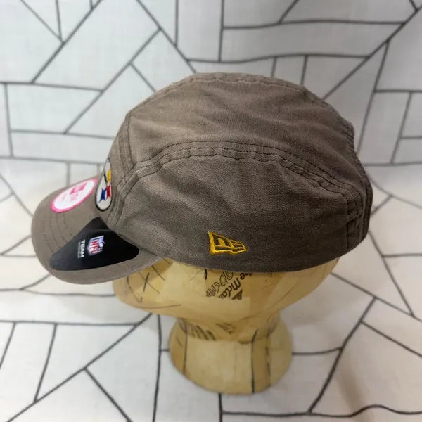 New Era Pittsburgh Steelers Hat OSFM Brown 5-Panel Adjustable Camper Cap - Image 2
