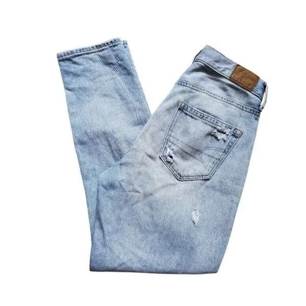 American Eagle Outfitters Pants Women Size 0 Mom Jeans Denim Short Distressed - Image 2