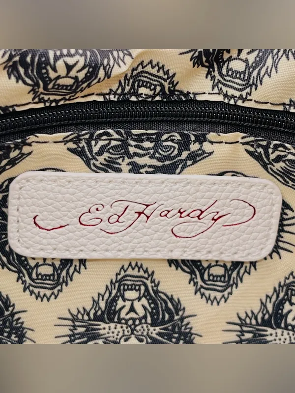 Ed Hardy White Charm Shoulder Bag NWT Y2K - Image 7