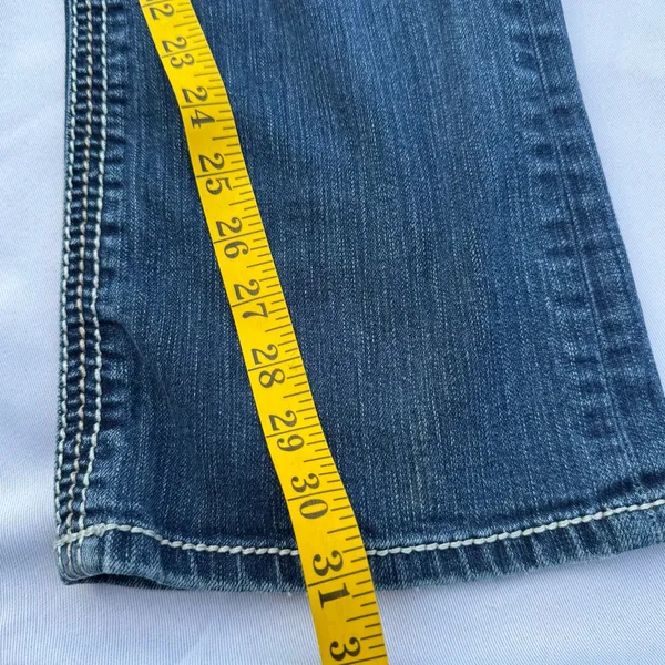 BKE Culture Jeans 29R Women’s Bootcut Stretch Blue Thick Stitch Low Rise - Image 8