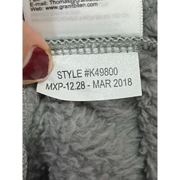 Marmot High Pile Sherpa Fleece Bomber Jacket Full Zip Teddy Cozy Heather Gray L - Image 10
