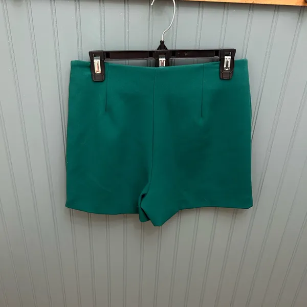 Zara Emerald Green High Waisted‎ Shorts medium - Image 6
