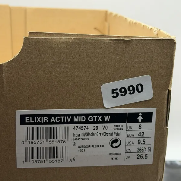 Salomon Elixir Activ Mid Waterproof Hiking Boots Shoes Womens Sz 9.5 Gray White‎ - Image 12