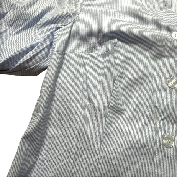 Mode Mischief Oversized Cinch Shirt Striped Cotton‎ Button Down XS Long Sleeve - Image 9