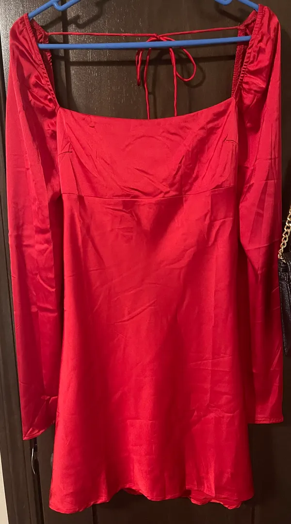 Princess Polly BERESFORD LONG SLEEVE MINI DRESS RED - Image 3