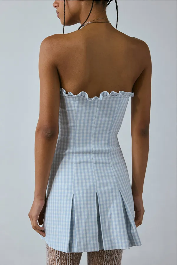 Urban Outfitters Margot Strapless Drop Waist Mini Dress - Image 2
