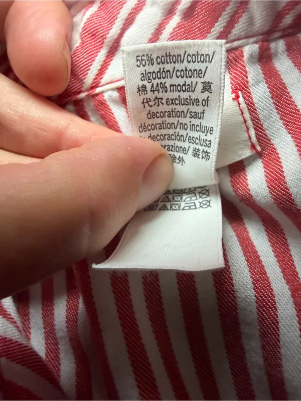 PINK - Victoria's Secret Candy Cane Striped Sleep Shirt Soft Holiday Medium. - Image 7