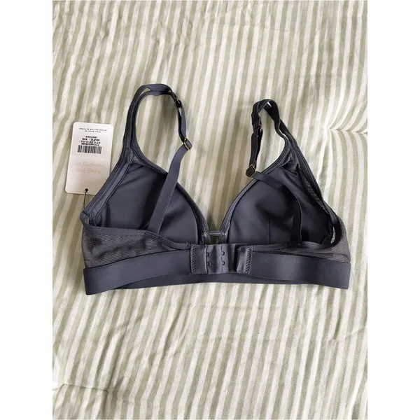 New Lively Mesh Trim Bralette Size XS Smoke Gray - Image 4