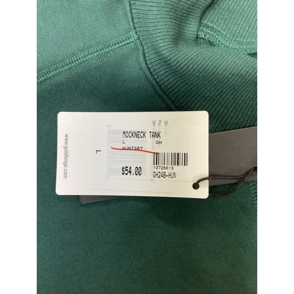 Gold Hinge Womens Mock Neck Tank Sweatshirt Hunter Green GH248-HUN Size L NWT - Image 6