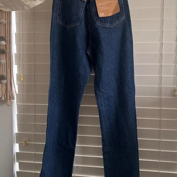 Reformation Pamela Ultra High Rise Straight Leg Jeans Wallis Wash Size 26 NWT - Image 5
