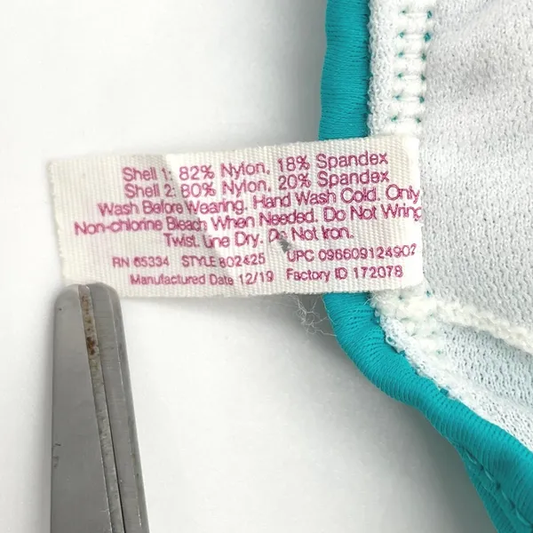 SO One Piece Swimsuit Womens Medium Colorblock‎ Stretch Sporty Minimal Beach - Image 8