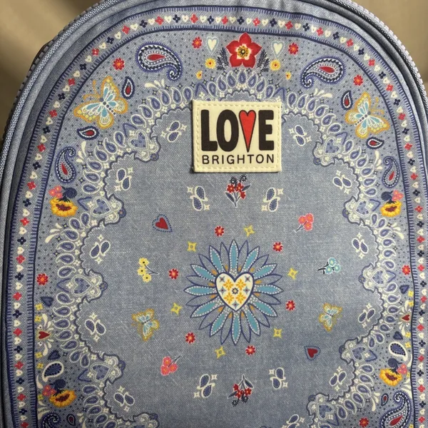 NWT Brighton Bandanna Love Brand Blue Mini Backpack‎ Adjustable Straps Whimsical - Image 2
