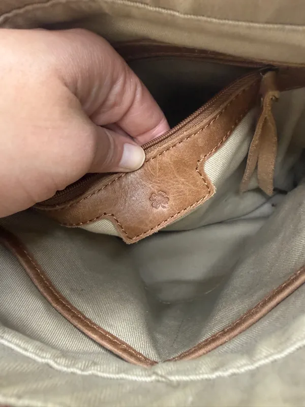 Lucky Brand Rayla Brown Leather Bohemian Crossbody Purse - Image 9