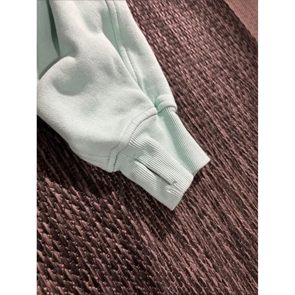 Lululemon Scuba Oversized Half Zip Hoodie Wild Mint Light Cotton Terry Size M/L - Image 5