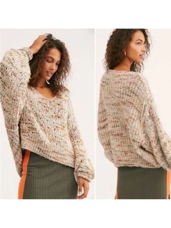 Free People Highland V Sweater- Size Small - Image 2