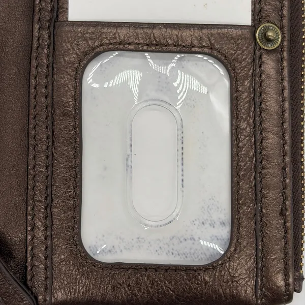 The Sak‎ Womens Wallet Bronze Leather Brass Hardware Reptile Print Trim Bi-Fold - Image 8