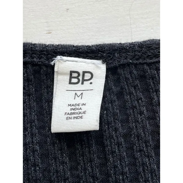 Byou Apparel Cream Tie Front Cropped Ribbed Sweater & BP Black Lettuce‎ Hem Crop - Image 10