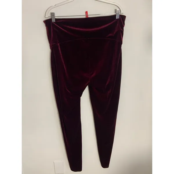 Spanx Burgandy Velvet leggings size 3X‎ - Image 3