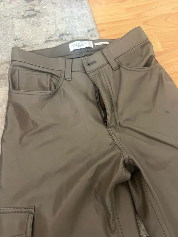 Abercrombie Leather Cargo Pants - Image 2