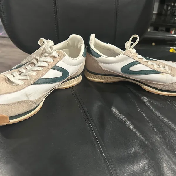 Tretorn Women's Sneakers in White, Tan, and Green - Image 7
