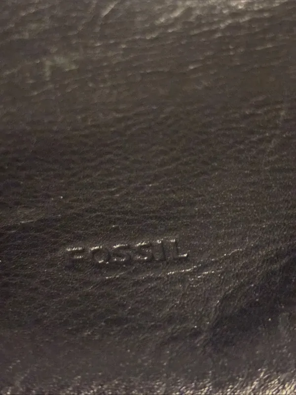 Fossil…Rachel Tote Black Pebbled Leather Tote With Brown Contrasting Handles - Image 8