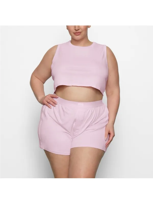 NWT Skims Boyfriend Cropped Tank in Cherry Blossom, Size Small - Image 8