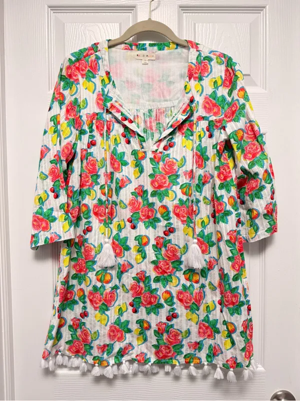 ROLLER RABBIT Ponderosa Nattie Tunic Mini Dress Cover‎ Up Small - Image 2