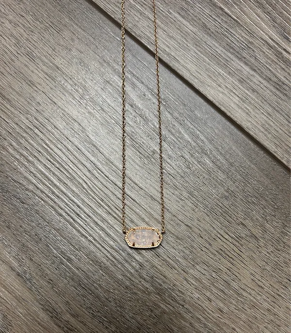 Kendra Scott Gold Necklace Elisa Drusy Iridescent - Image 3