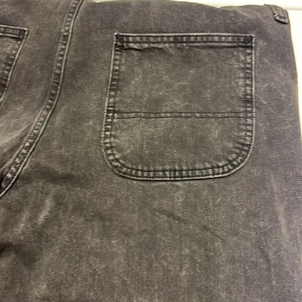 GAP Acid Wash Black Adjustable Razorback Overalls Pockets and Side Buttons- M - Image 16