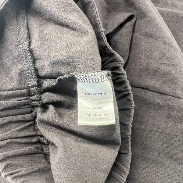 Coco + Carmen Wide Leg Pants Womens L\XL Gray Cotton High‎ Rise Elastic Waist - Image 12