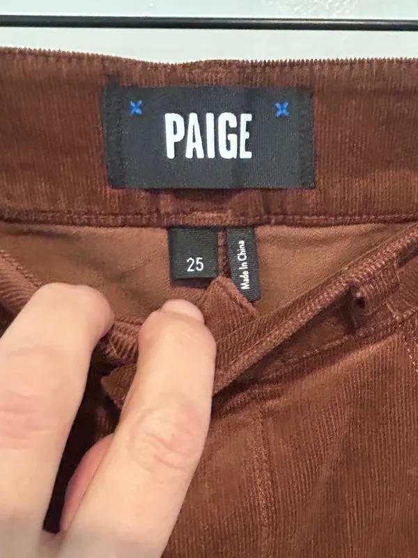 Paige Cindy High-Rise Straight Corduroy Pants size 25 NWT - Image 5