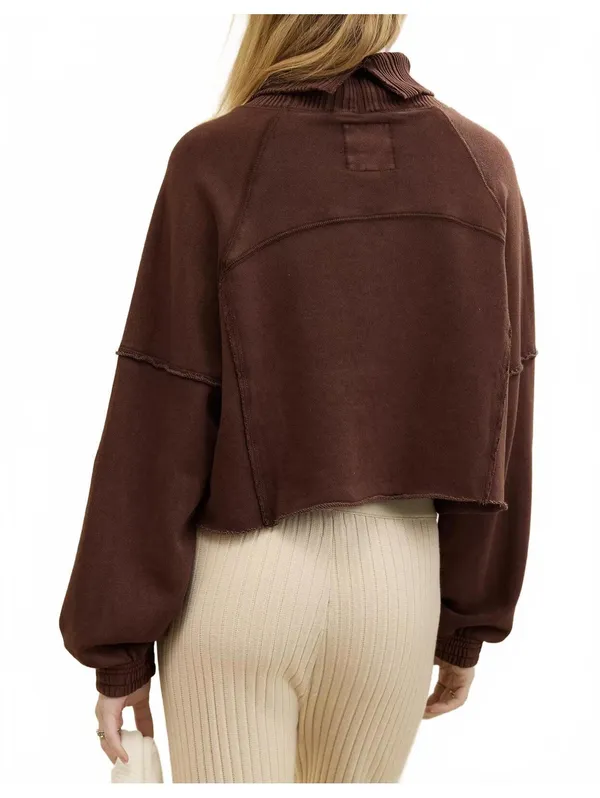 AE Aerie New Heights Turtleneck American Eagle Canyon Sun NWT XS - Image 4