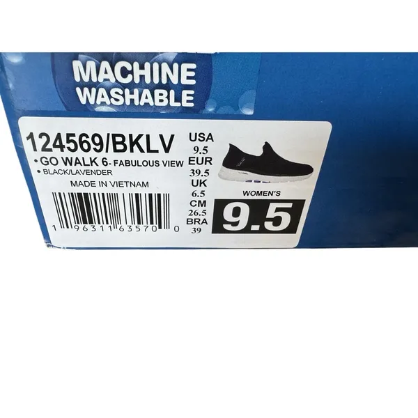 Skechers Slip-Ins Go Walk 6 Fabulous View Women's 9.5 Black Lavender NEW in box - Image 7