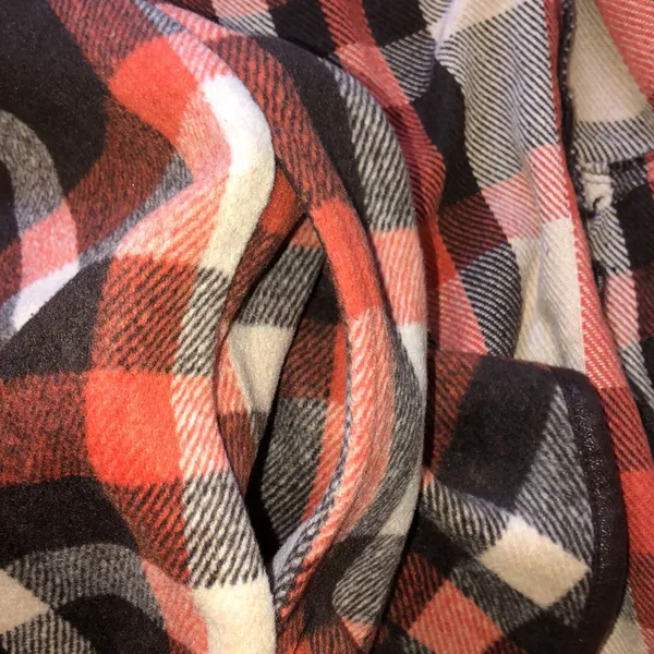 LTX open front knit vest plaid size medium Orange - Image 6