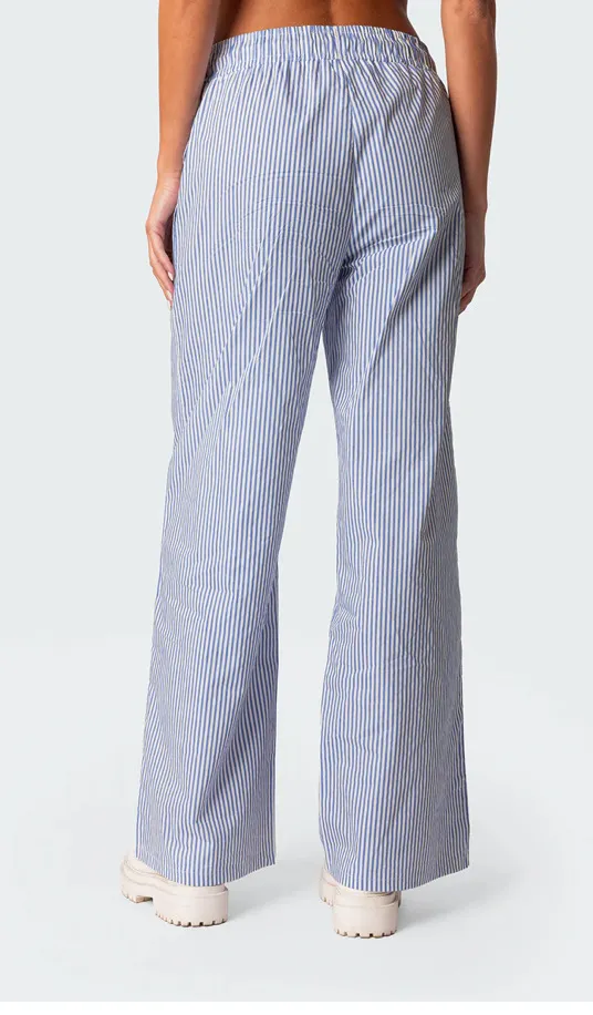 Edikted NWT Blue Pinstripe Pants - Image 2