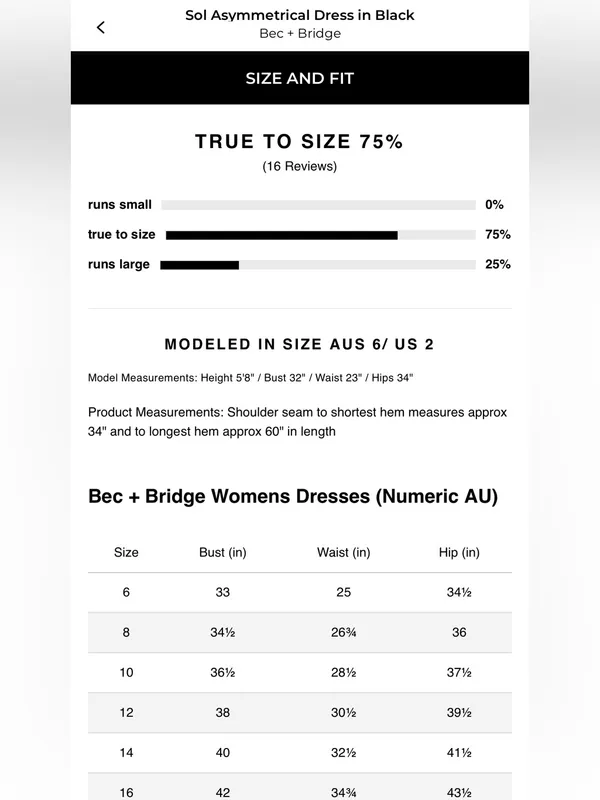 Bec + Bridge Sol Asymmetrical Dress in Black AU10/US6 - Image 3