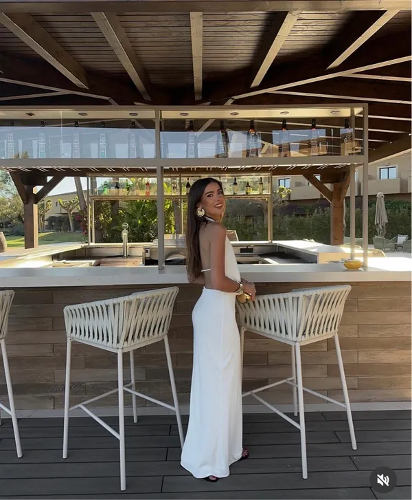 Zara maxi dress gown bodycon halter plunge neck party formal wedding evening - Image 9
