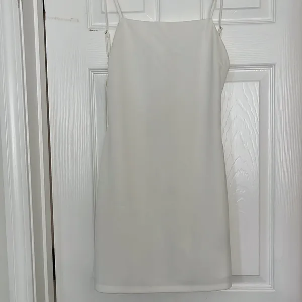 Urban Outfitters White Bodycon Mini Dress Adjustable Strap Hidden Zip NWOT - Image 3