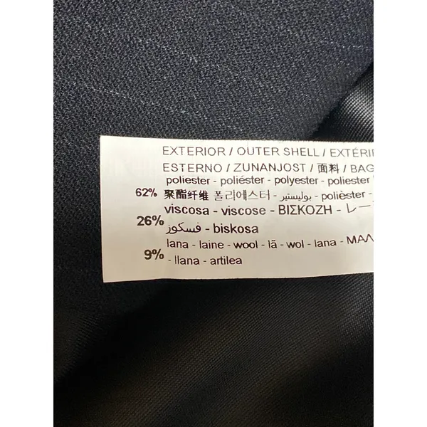 Zara Women's Black Pinstriped Collared Long Sleeve Button Blazer Coat Jacket M - Image 4