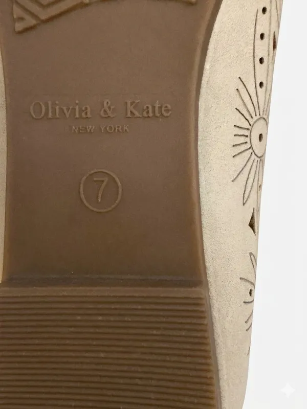 Kate & Olivia beige laser-cut pointed toe flats Brand new size 7 - Image 5