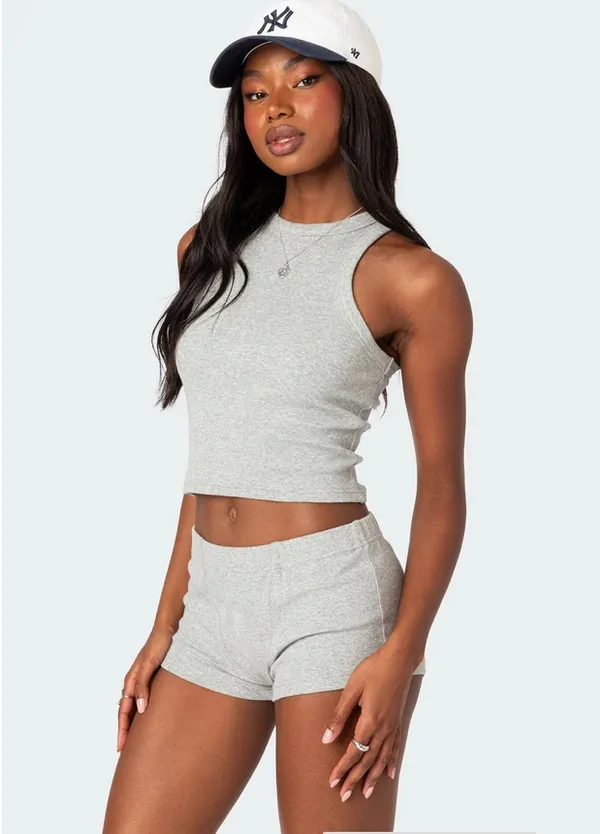 Edikted Rebekah Ribbed Tank Top - Image 4