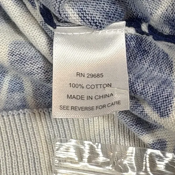 Pendleton Blue White Cardigan Sweater Button Up Size M Women's - Image 5