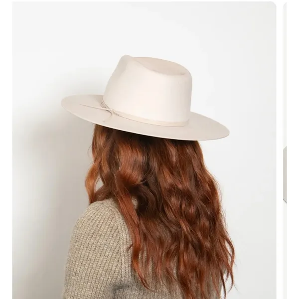 Abercrombie & Fitch Panama Wool Wide Wyeth Shea Hat Western resort Putty color - Image 3